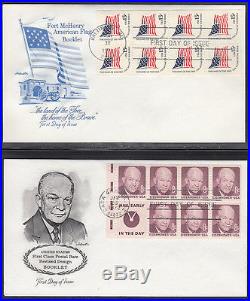 U. S. FIRST DAY COVER LOT 1968-1981 all unaddressed 1,070 total