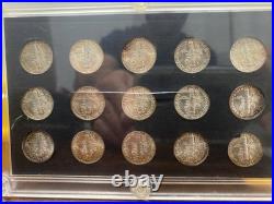 Uncirculated Mint State mercury dime Set Of 15 1941 To 1945 All Mints