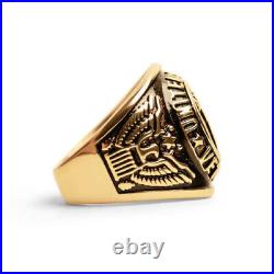 United States Military Veterans Lab-Created Ring 14k Yellow Gold Plated