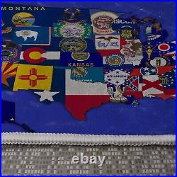 United States of America Map Area Rugs, flat design USA Rug, kids room rug play