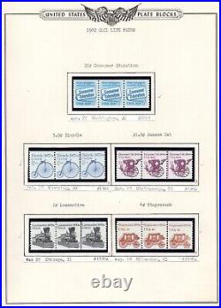 Us 1980-1987 Collection Of 118 Coils, All In Strips Of 3, Except 4 Are In Pairs