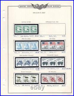 Us 1980-1987 Collection Of 118 Coils, All In Strips Of 3, Except 4 Are In Pairs