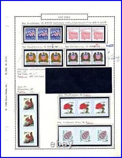 Us 1980-1987 Collection Of 118 Coils, All In Strips Of 3, Except 4 Are In Pairs
