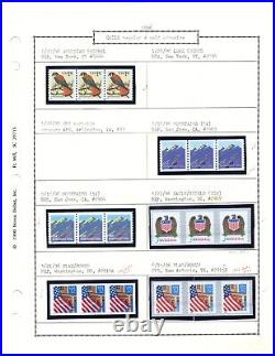 Us 1980-1987 Collection Of 118 Coils, All In Strips Of 3, Except 4 Are In Pairs