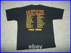 VINTAGEEminem Criminal 2000 Tour ALL SPORT T Shirt Size XL (48)NEVER WORN