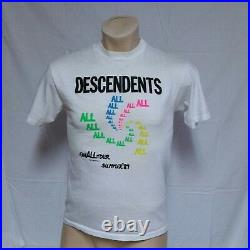 VTG 1987 Descendants All Tour T Shirt 80s Tee Black Flag Punk Rock NOFX Large