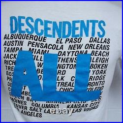 VTG 1987 Descendants All Tour T Shirt 80s Tee Black Flag Punk Rock NOFX Large