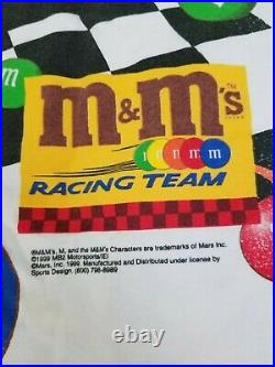 VTG 90s Nascar Ernie Irvan M&M All Over Print T Shirt White Pit Crew Candy XL