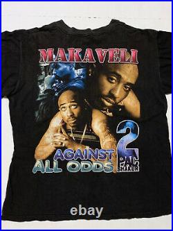 VTG 90s Tupac Shakur Against All Odds 2Pac Memorial Rap Tee T Shirt Hip Hop XL