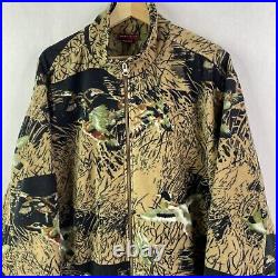 VTG Hunt Club All Over Print Duck Fleece Sportsman Jacket Wildlife Outdoor XL