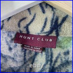 VTG Hunt Club All Over Print Duck Fleece Sportsman Jacket Wildlife Outdoor XL