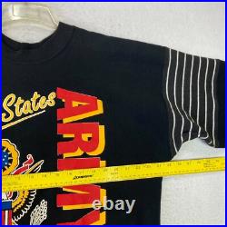 VTG United States Army Black Sweatshirt Size L Jostens USA Made Black Pullover