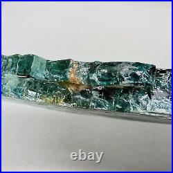 Very Rare Agate Stone Heart Coaster Cracked Crystal Glass Design 11 Art Decor 0