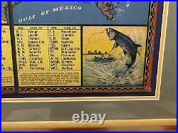 Vintage 1920s X-Plor U. S. Travel United States Antique Board Game All-Fair Framed