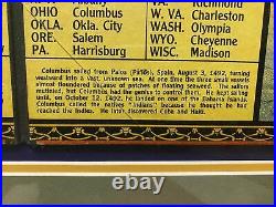 Vintage 1920s X-Plor U. S. Travel United States Antique Board Game All-Fair Framed