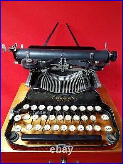 Vintage 1932 CORONA SPECIAL Folding Portable Typewriter All Working