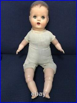 Vintage 1940s composition vinyl beautiful baby doll arms legs ALL squeaks 23