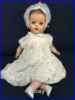 Vintage 1940s composition vinyl beautiful baby doll arms legs ALL squeaks 23