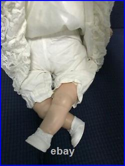 Vintage 1940s composition vinyl beautiful baby doll arms legs ALL squeaks 23