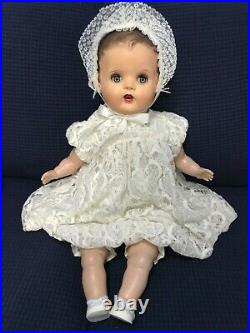 Vintage 1940s composition vinyl beautiful baby doll arms legs ALL squeaks 23