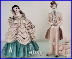 Vintage 1950's Florence Ceramics Rhett & Amelia Porcelain Figurines Pasadena