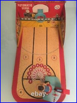 Vintage! 1950's Marx Toys All Star Basketball Tin Game Mark-O-Matic with BALLS