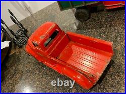 Vintage 1955 Tonka Toys Red Pickup TOY Truck, Pressed Steel ALL ORGINAL WOW