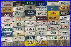 Vintage 1986 MINI Post Cereal Bike State Metal License Plates All 50/50 States