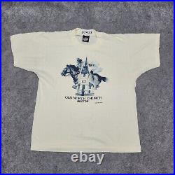 Vintage 1986 Old-North-Church Boston T-Shirt Large 80s Single-Stitch 193-Salem