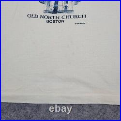 Vintage 1986 Old-North-Church Boston T-Shirt Large 80s Single-Stitch 193-Salem