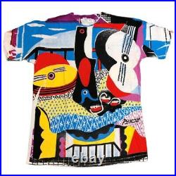 Vintage 1988 Picasso Art All Over Print T-shirt