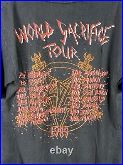 Vintage 1988 Slayer World Sacrifice Tour T-Shirt