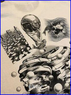 Vintage 1991 M. C. Escher All Over Print Andazia International T Shirt NOS Unworn