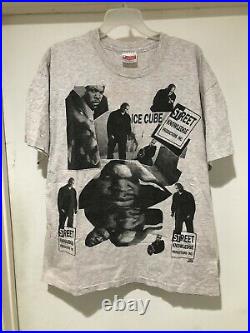 Vintage 1992 Ice Cube All Over Print T Shirt Rap Tee Size XL Westside Connection