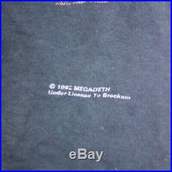 Vintage 1992 Megadeth T Shirt All Over Print Tee Countdown To Extinction Tour XL