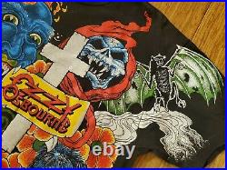 Vintage 1992 Ozzy Osbourne All Over Print T Shirt XL Tattoo Winterland