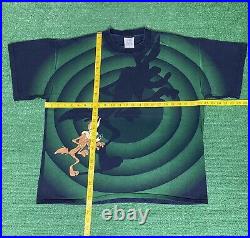 Vintage 1992 Wile E Coyote All Over Print T Shirt Size XL Looney Tunes
