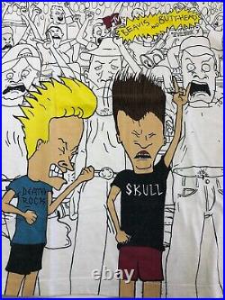 Vintage 1993 Beavis And Butthead MTV All Over Print Tee Shirt Rare