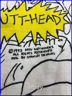 Vintage 1993 Beavis And Butthead MTV All Over Print Tee Shirt Rare