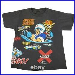 Vintage 1993 Changes Speed Racer X All Over Print Single Stitch Shirt Large 90s