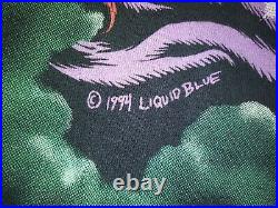 Vintage 1994 All Over Print Wizard T Shirt Liquid Blue VGC Size XL Vtg 90's