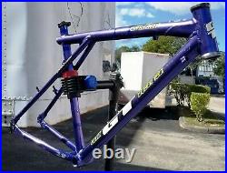 Vintage 1995 GT Zaskar 18 Mountain Bike Frame INK BLUE All Terra Hans Rey