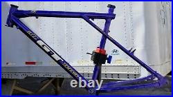 Vintage 1995 GT Zaskar 18 Mountain Bike Frame INK BLUE All Terra Hans Rey