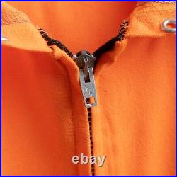 Vintage 70s Neon Orange US Hunting Jacket Size XL 54 Chest Made in the USA