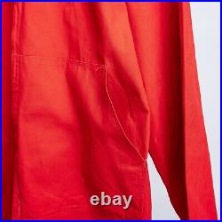 Vintage 70s US Vintage Red Heavy Cotton Anorak Parka Jacket Size Large