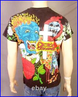 Vintage 80s 90s single stitch GRAIL 1992 All Over Print Ozzy Osbourne T-Shirt L