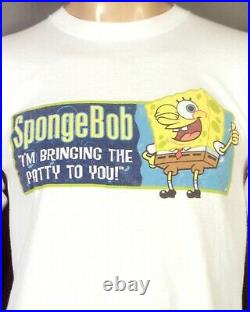 Vintage 90s 00s Y2K Spongebob Squarepants LS T-Shirt Nickelodeon TV Cartoon M