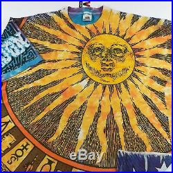 Vintage 90s Liquid Blue Sun & Moon T Shirt All Print Mens XL Grateful Dead