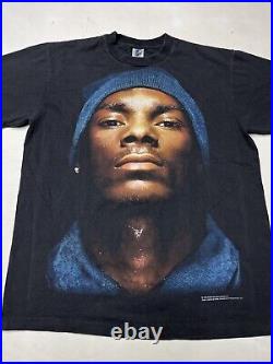 Vintage 90s Rap Snoop Dogg Beware of The Dogg Black T-Shirt Rap Tee Sz L 1993