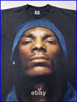 Vintage 90s Rap Snoop Dogg Beware of The Dogg Black T-Shirt Rap Tee Sz L 1993